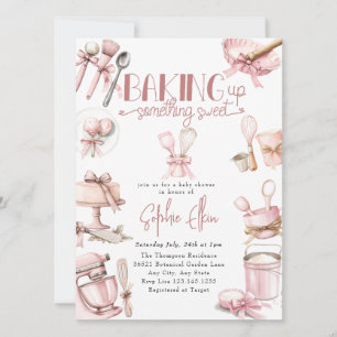 Süßes Stück   Aquarell Rosa Mädchen Baby Shower Einladung