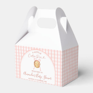 Süßes Stück Pastellrosa Schleife Gingham Herbst-Ba Geschenkschachtel