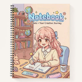 Süßes Studiennotizbuch für Mädchen Notizblock