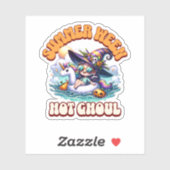 Süßes Summerween-Hexen-Einhorn-Pool- Schwimmkörper Aufkleber (Blatt)