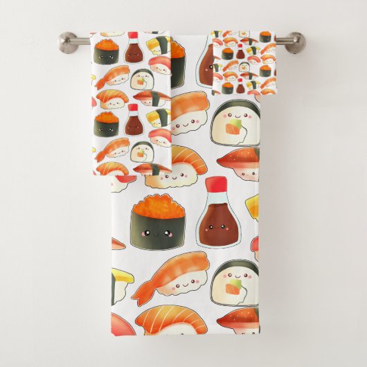 Süßes Sushi Badhandtuch Set (Insitu)