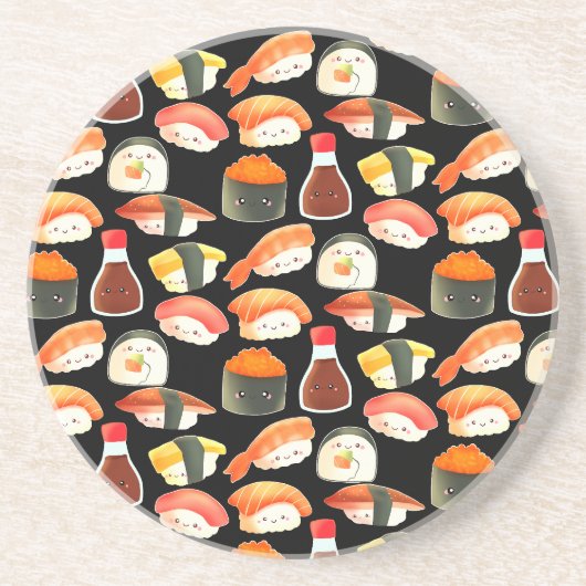 Süßes Sushi Getränkeuntersetzer (Vorne)