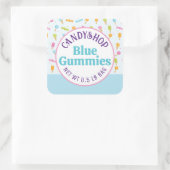 Süßes Süßwarenladen Ice Creme Blue Aufkleber (Tasche)