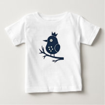 Süßes T-Shirt mit gekröntem Vogel für Kleinkinder