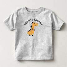 Süßes T-Shirt mit Kinds Namen Dinosaurier-Geschenk