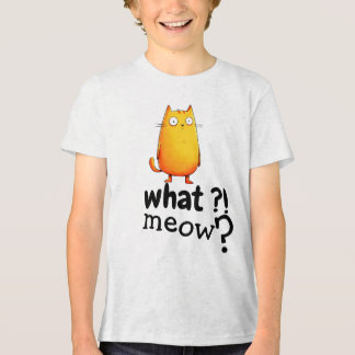 Süßes T-Shirt mit orangefarbener Katze mit großen Tri-Blend Shirt