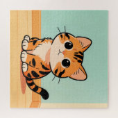 Süßes Tabby-Kätzchen-Puzzle Puzzle (Horizontal)