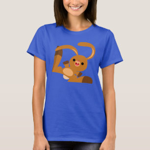 Süßes tanzendes Cartoon-Kaninchen Frauen T-Shirt