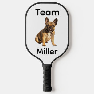 Süßes Team personalisierter Name und Foto des Haus Pickleball Schläger