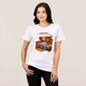 Süßes Teddy-T-Shirt Tri-Blend Shirt (Vorderseite voll)