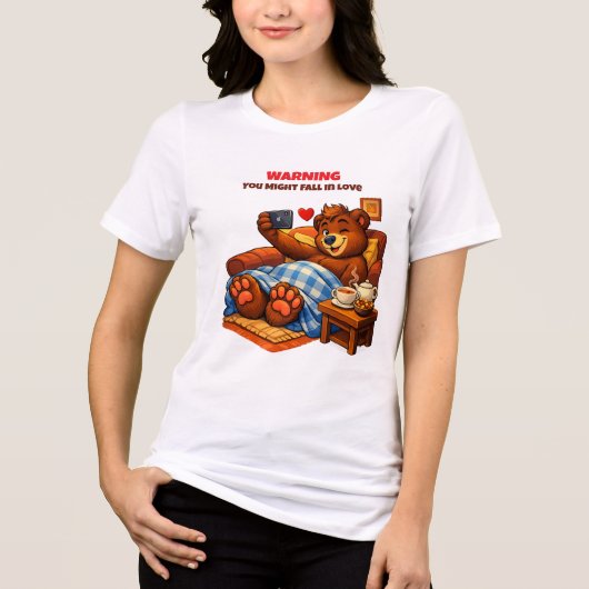 Süßes Teddy-T-Shirt Tri-Blend Shirt (Vorderseite)