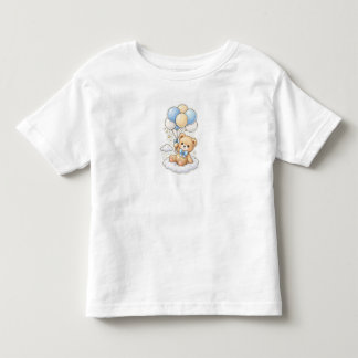 Süßes Teddybär-Baby-T-Shirt | Ballons, Wolken & Kleinkind T-shirt