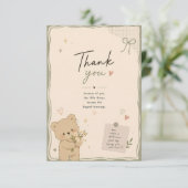 Süßes Teddybär-Dankeschön-Karte (Stehend Vorderseite)