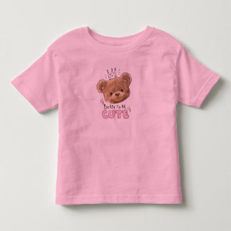 Süßes Teddybär-Kinder-T-Shirt in Rosa Kleinkind T-shirt