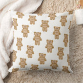 Süßes Teddybär-Muster Kissen (Decke)