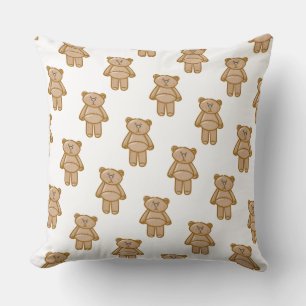 Süßes Teddybär-Muster Kissen