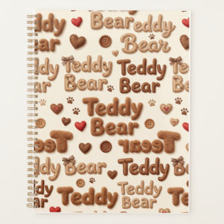 Süßes Teddybär-Muster Spiralblock & Tagebuch