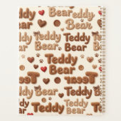Süßes Teddybär-Muster Spiralblock & Tagebuch (Rückseite)