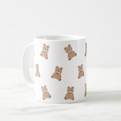 Süßes Teddybär-Muster-Tasse – Ästhetisches gemütli Kaffeetasse (Vorderseite Links)