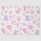 Süßes Teddybär-Mutter-Clipart-Bundle | Pastell-Was Seidenpapier (Vorderseite)