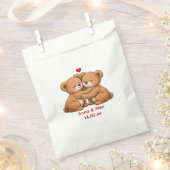 Süßes Teddybär-Paar Hochzeit Geschenktütchen (Ausgeschnitten)