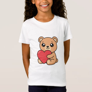Süßes Teddybär-Portrait T-Shirt Ästhetische Ober