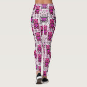 Süßes Teddybär-Valentinstag-Muster Leggings (Rückseite)