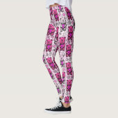 Süßes Teddybär-Valentinstag-Muster Leggings (Links)