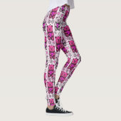 Süßes Teddybär-Valentinstag-Muster Leggings (Rechts)