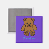 Süßes teddybear magnet (Vorderseite/Rückseite)