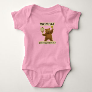 Süßes Tennis-Wombat-Design - Lustiges Australische Baby Strampler