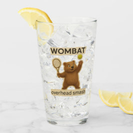 Süßes Tennis-Wombat-Design - Lustiges Australische Glas