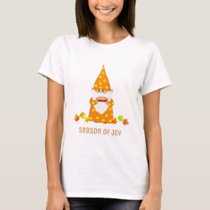 Süßes Thanksgiving-Gnom & Herbstlaub T-Shirt