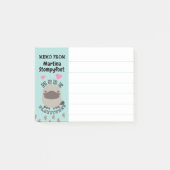 Süßes Tier platypus Abdruck-Wortspielpost-it Post-it Klebezettel (Vorderseite)