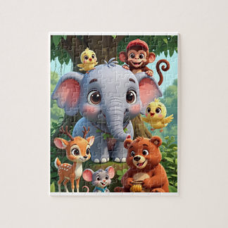 Süßes Tier-Puzzle, Lustiges Wildtier-Jigsaw-Spiel- Puzzle