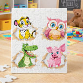 Süßes Tier-Puzzle mit Durchblick Puzzle