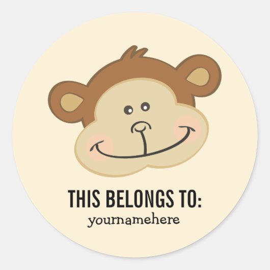 Süßes Tier stellt DIESES GEHÖRT Aufkleber (Vorderseite)