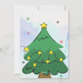 Süßes Tier Wasserfarbe Weihnachten Blaue Farbe (Rückseite)