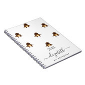 Süßes Tier-Wildlife-Skript-Monogramm Notizblock (Rechte Seite)