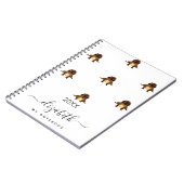 Süßes Tier-Wildlife-Skript-Monogramm Notizblock (Linke Seite)
