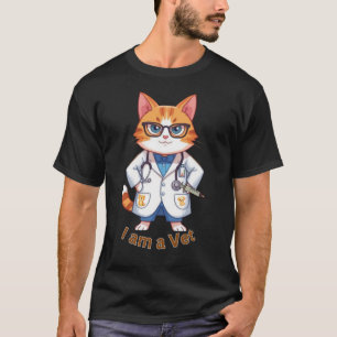 Süßes Tierarztkatze "Ich bin ein Tierarzt" Design T-Shirt