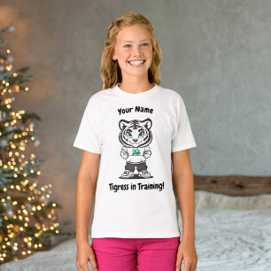 Süßes Tiger-Maskottchen – Personalisiertes Kinder- T-Shirt