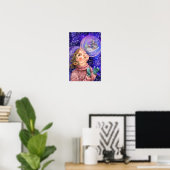 Süßes Träumendes Mädchen Poster (Heimbüro)