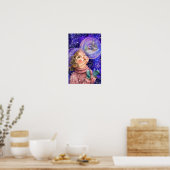 Süßes Träumendes Mädchen Poster (Küche)