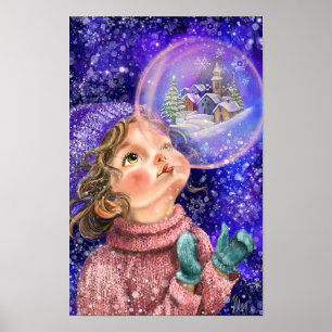 Süßes Träumendes Mädchen Poster