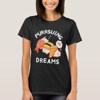 Süßes, träumendes Sushi-Katzen-Geschenk zum Schlaf T-Shirt