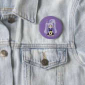 Süßes trauriges Mädchen Handgezeichnete Illustrati Button (Beispiel)