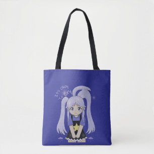 Süßes trauriges Mädchen Handgezeichnete Illustrati Tasche