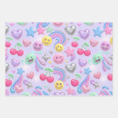 Süßes trendiges Geschenkpapier Set (Vorderseite 2)