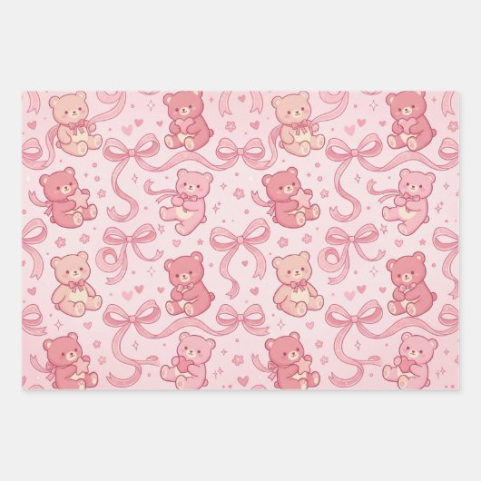 Süßes trendiges Geschenkpapier Set (Vorderseite)